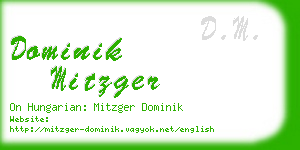 dominik mitzger business card